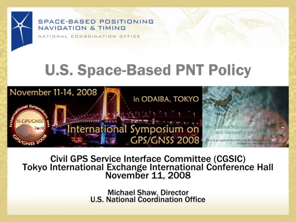U.S. Space-Based PNT Policy