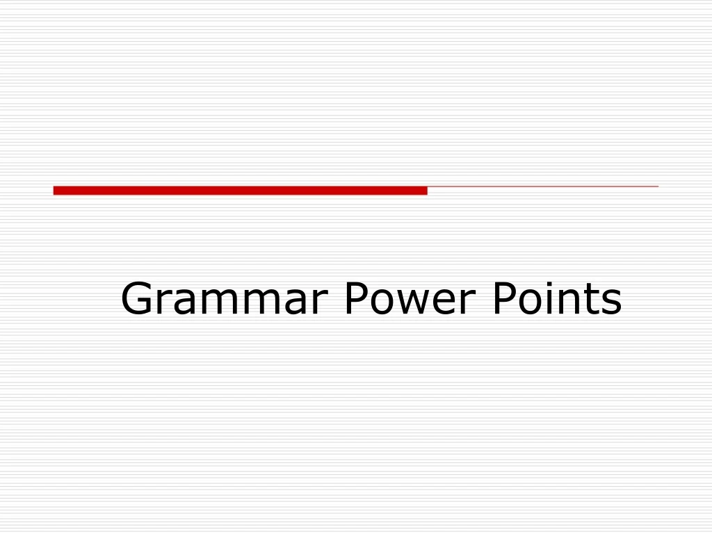 grammar power points