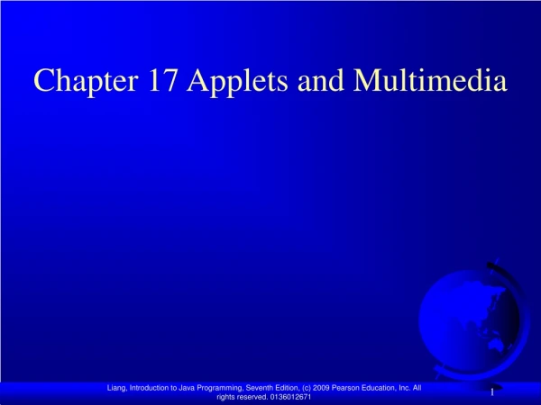 Chapter 17 Applets and Multimedia