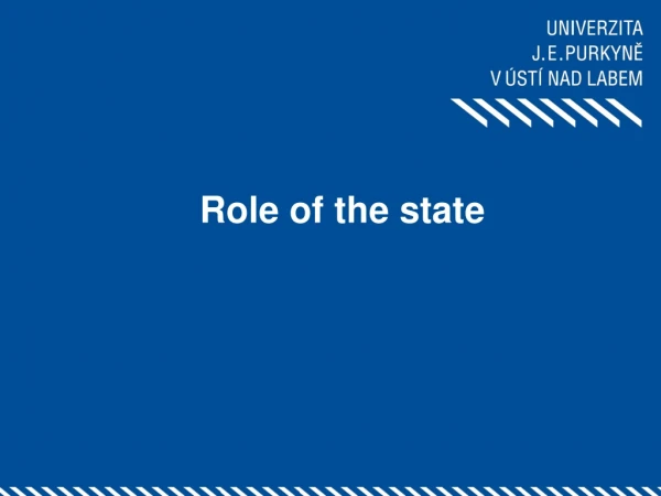 Role of the state