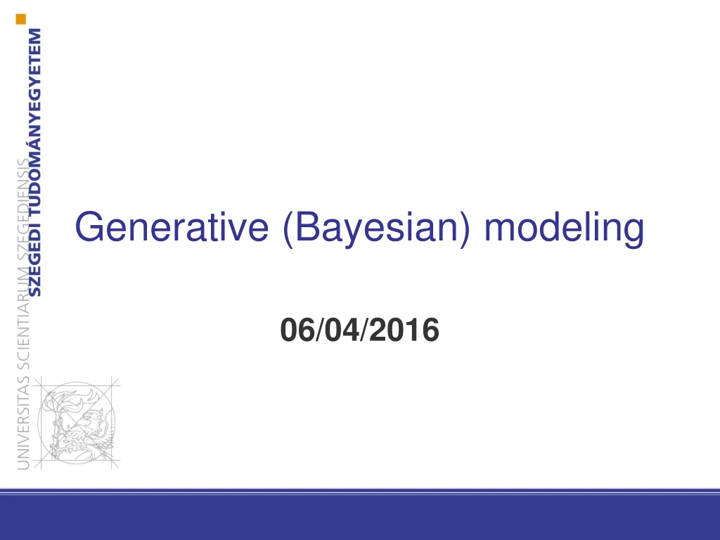 generative bayesian modeling