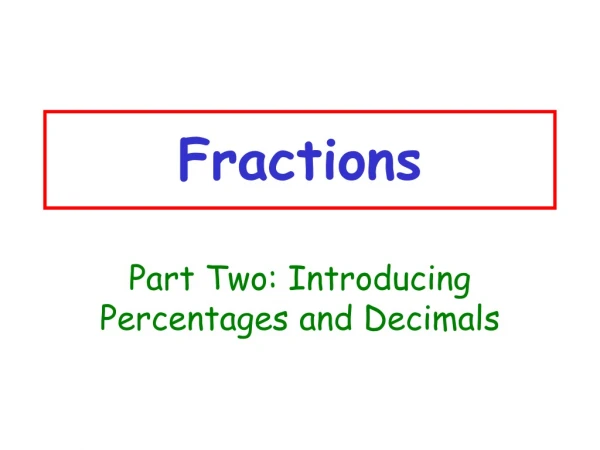 Fractions