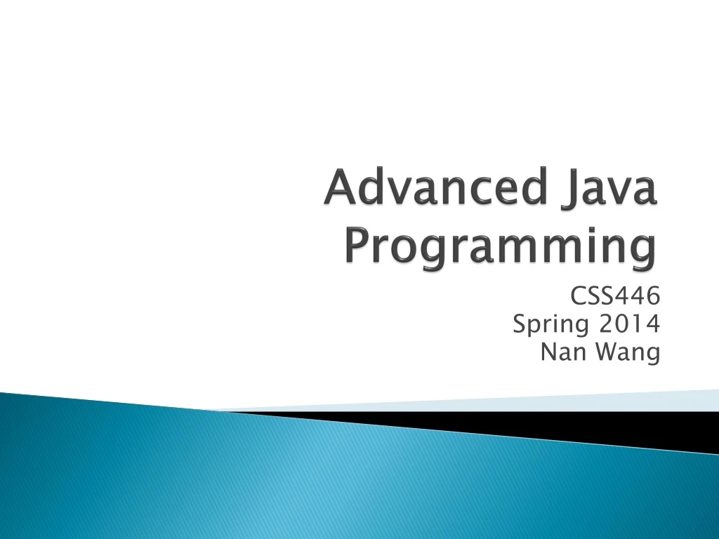 advanced java programming