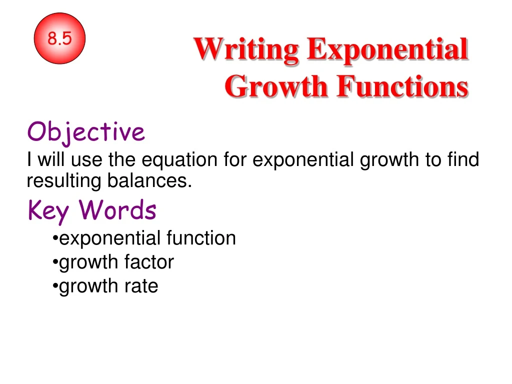 writing exponential growth functions