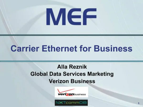Carrier Ethernet for Business