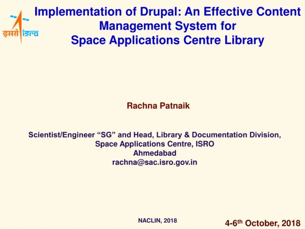 Implementation of Drupal: An Effective Content Management System for