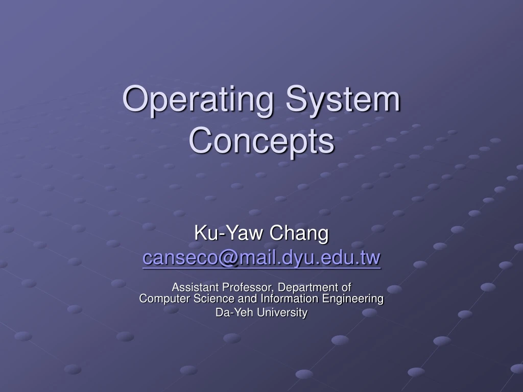 operating system concepts