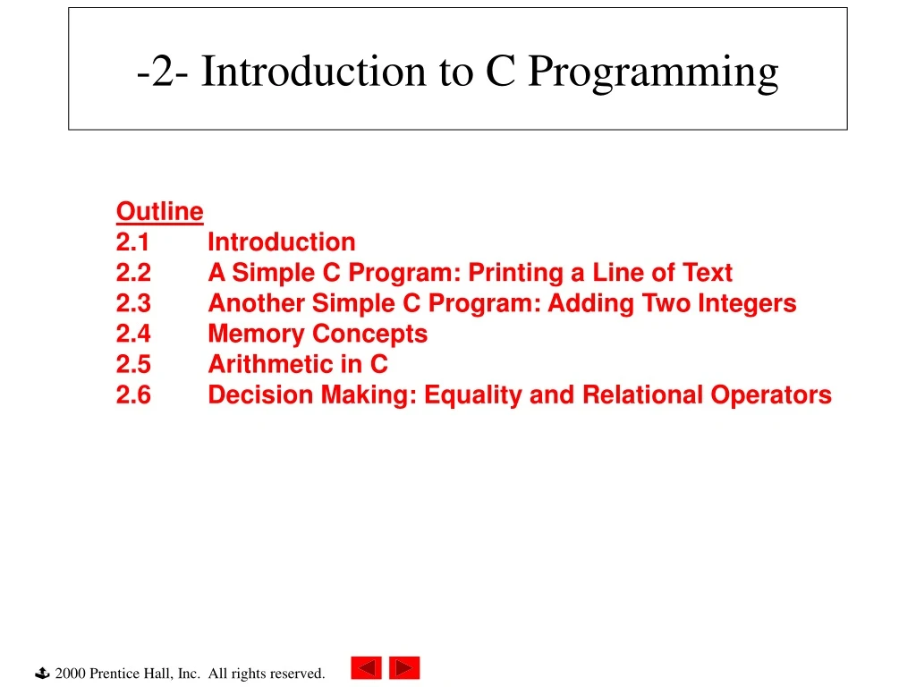 2 introduction to c programming