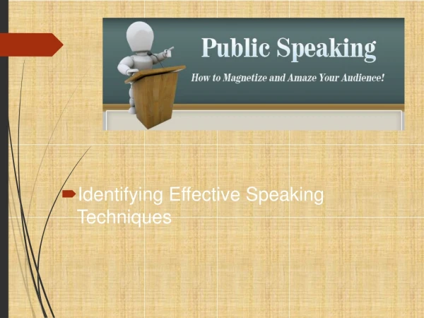 Identifying Effective Speaking Techniques