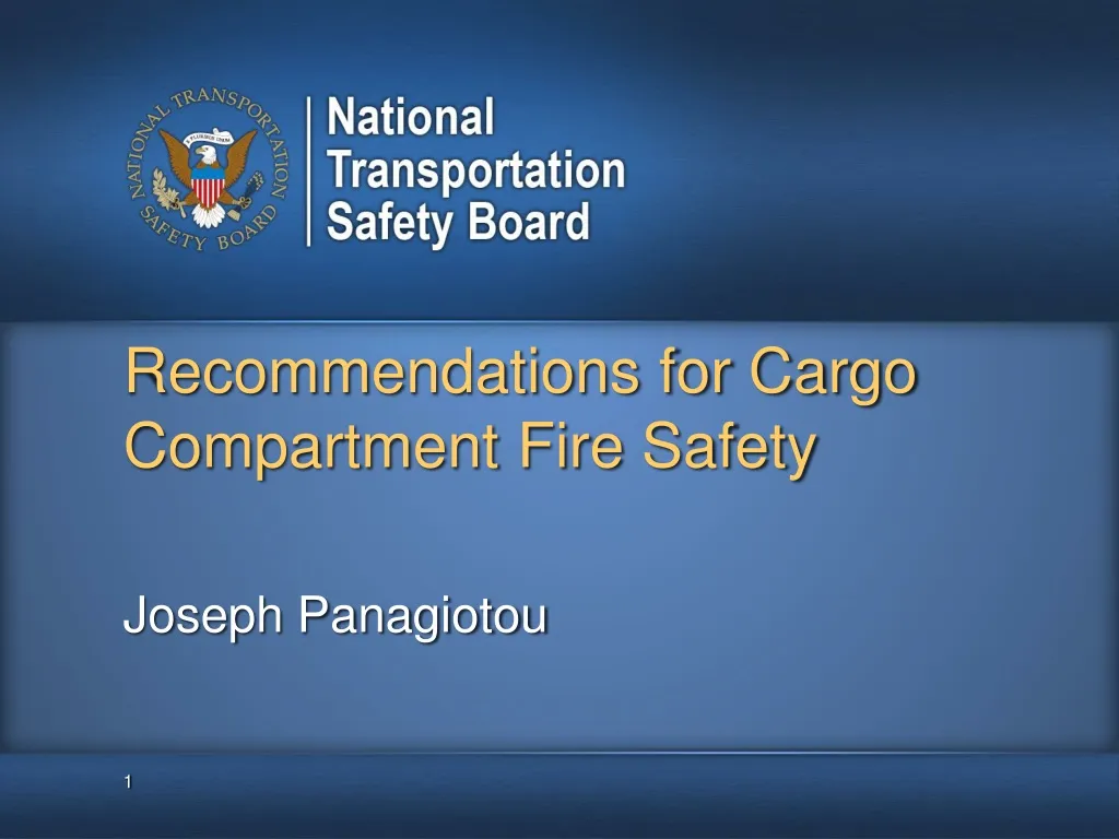 recommendations for cargo compartment fire safety