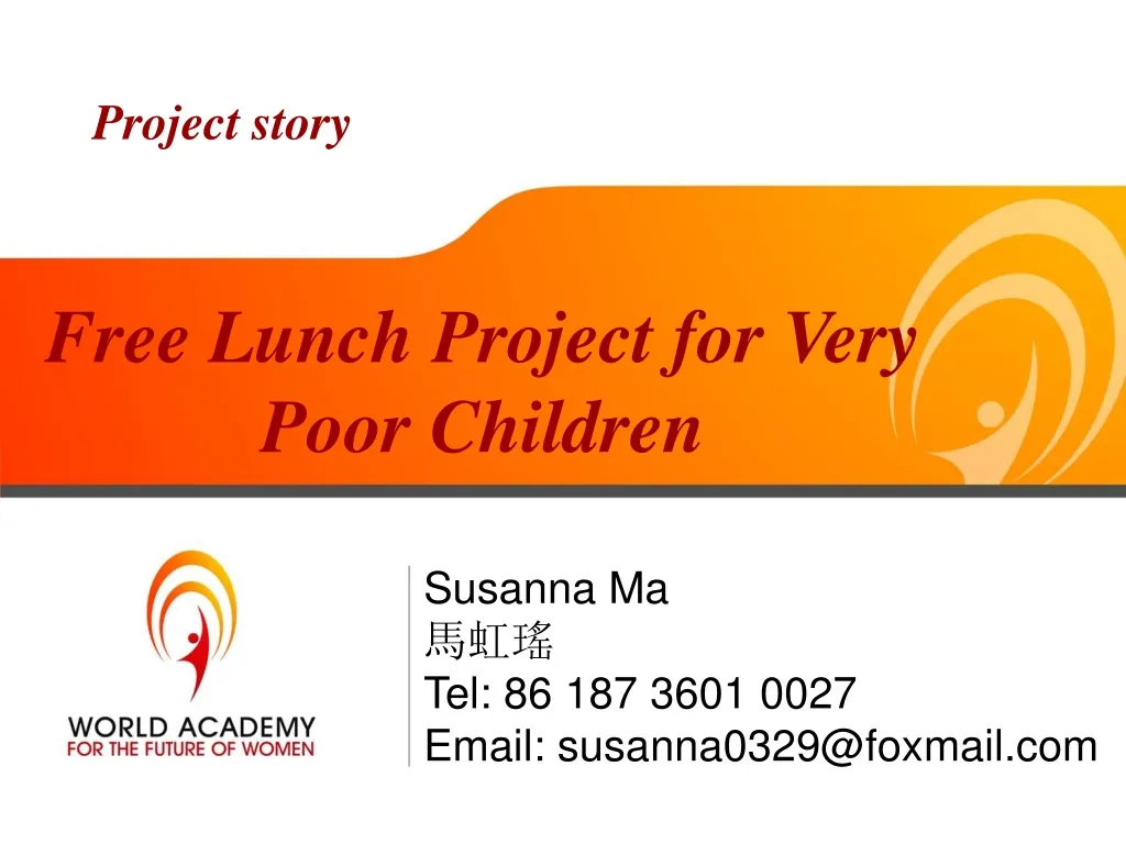 free lunch project for very poor children