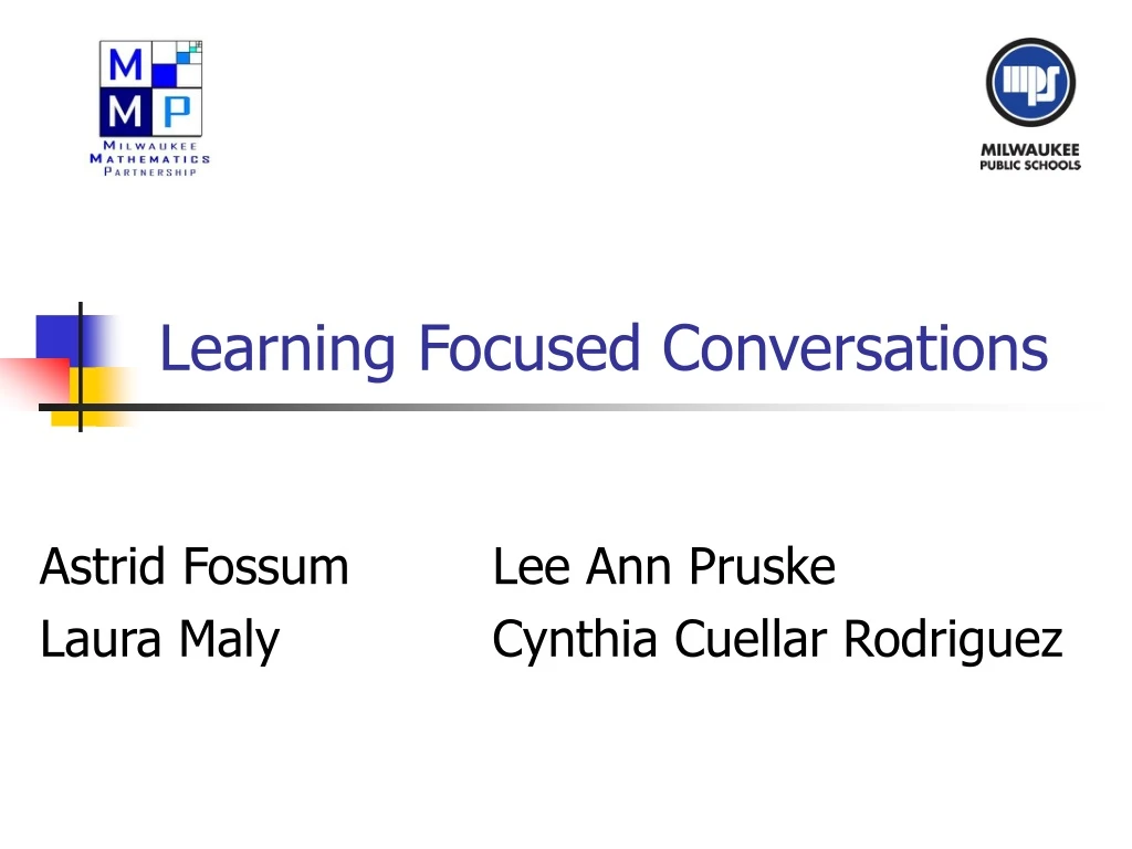 learning focused conversations