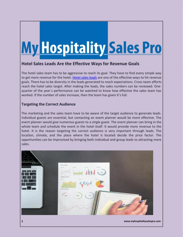 Hotel sales leads