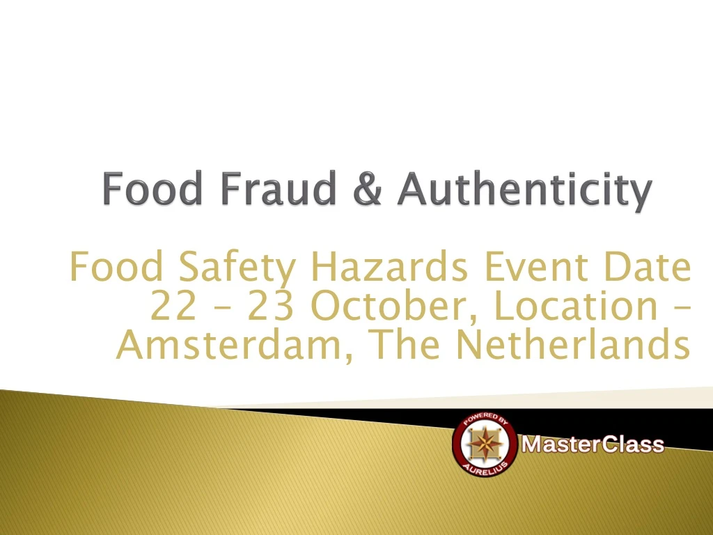 food fraud authenticity