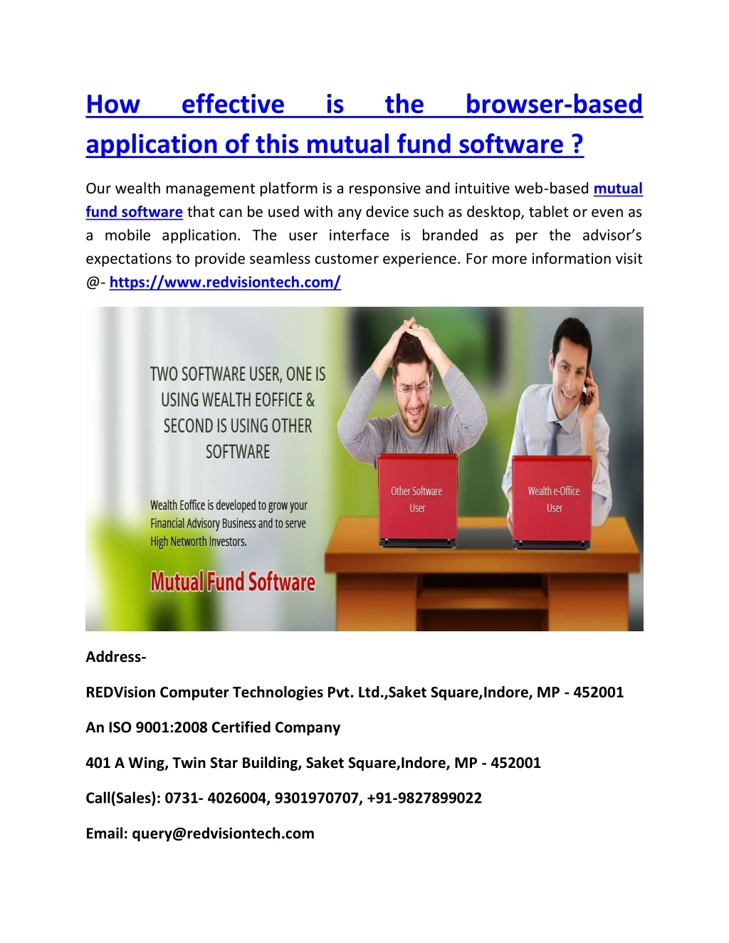how application of this mutual fund software