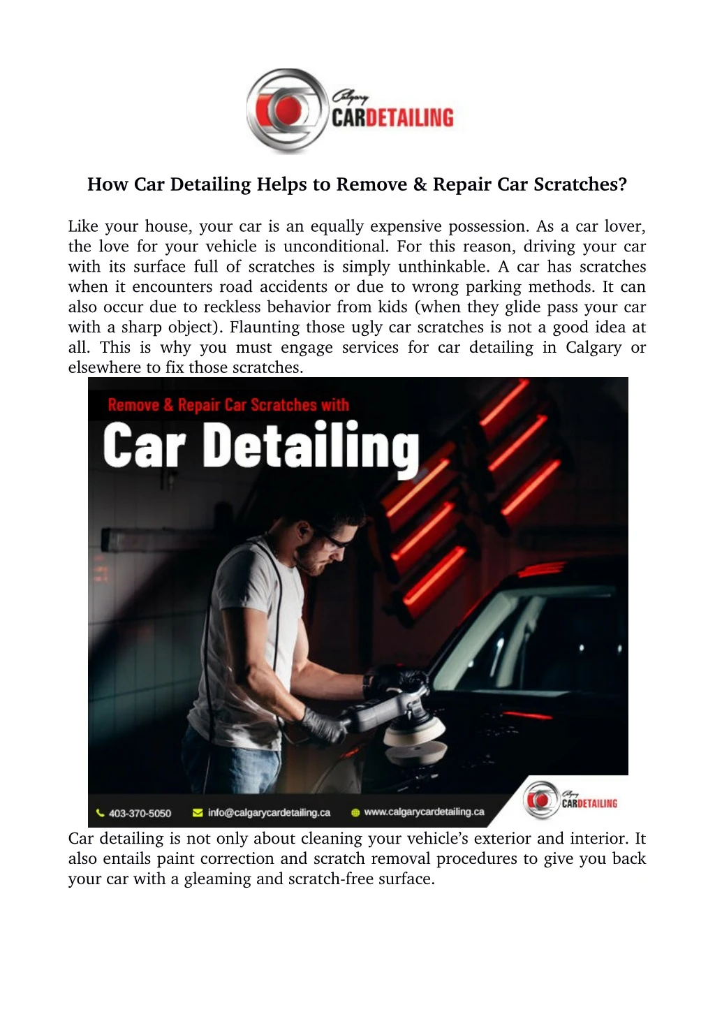 how car detailing helps to remove repair