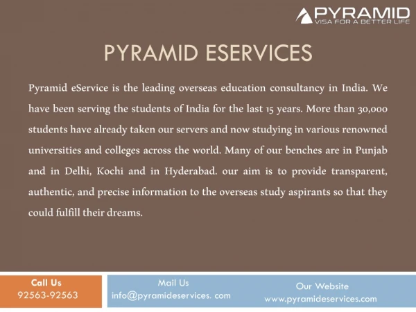 Overseas Education Consultants | Pyramid eServices