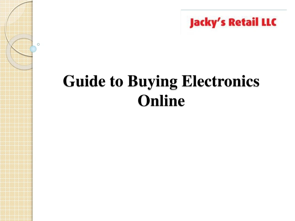 guide to buying electronics online