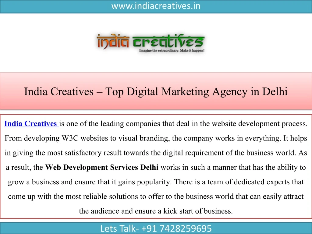 india creatives top digital marketing agency in delhi