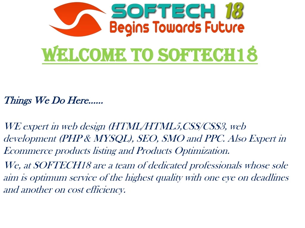 welcome to softech18