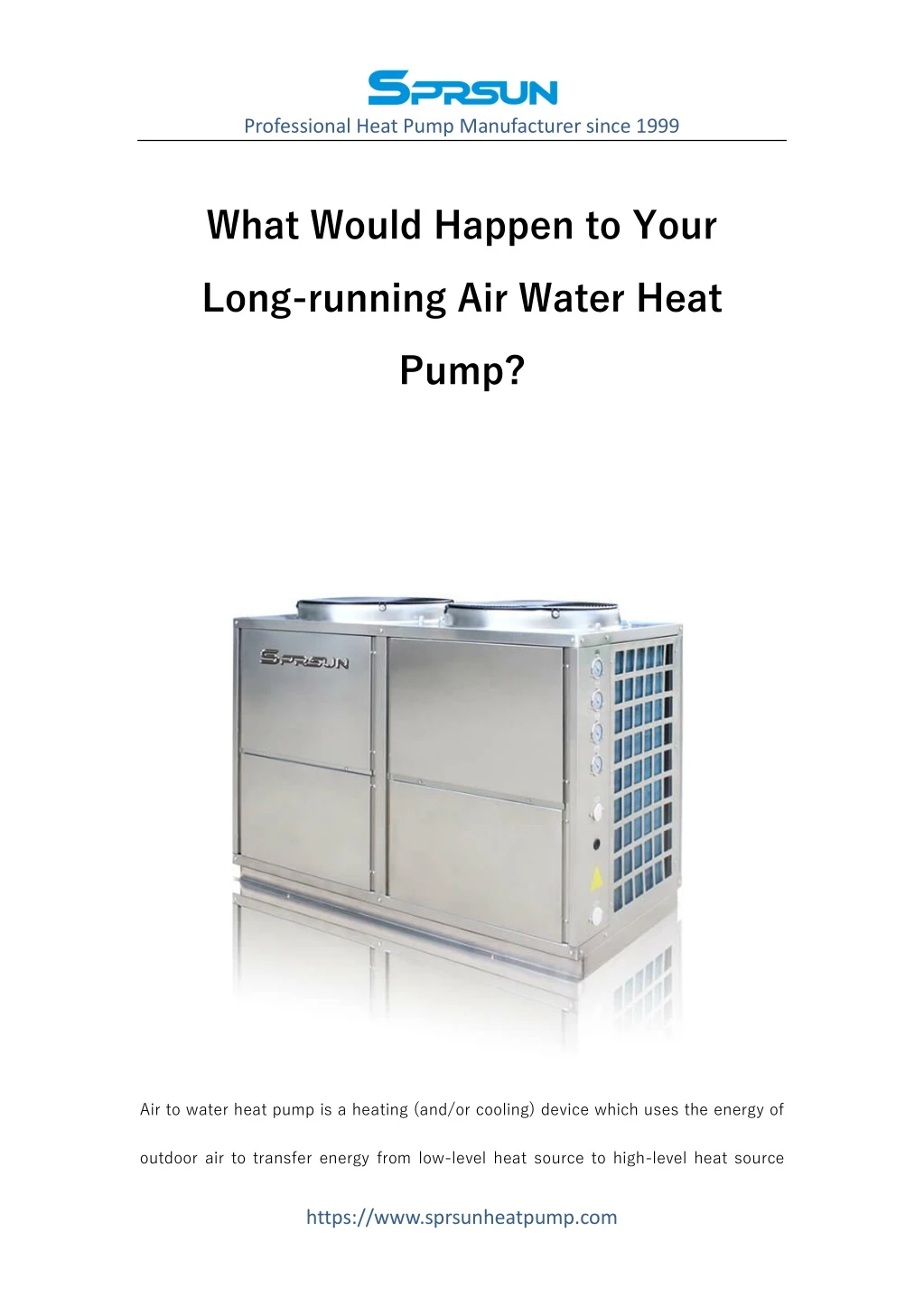 professional heat pump manufacturer since 1999