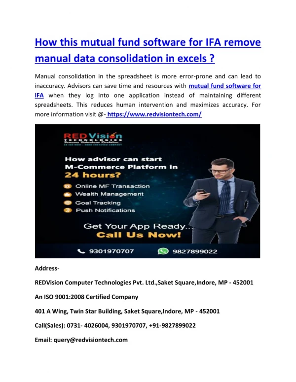 how this mutual fund software for ifa remove