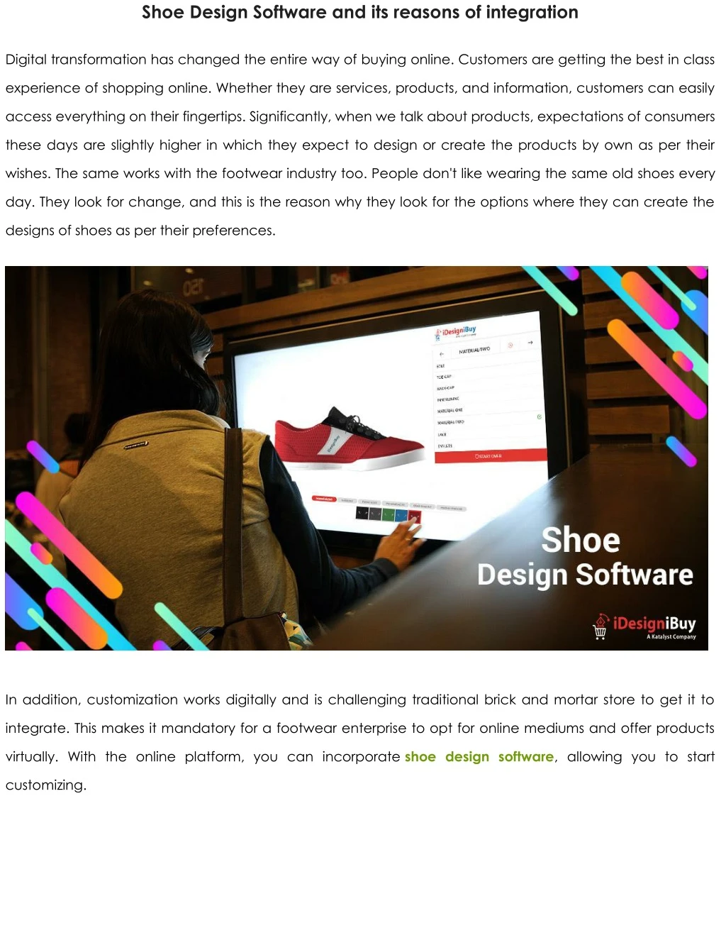 shoe design software and its reasons