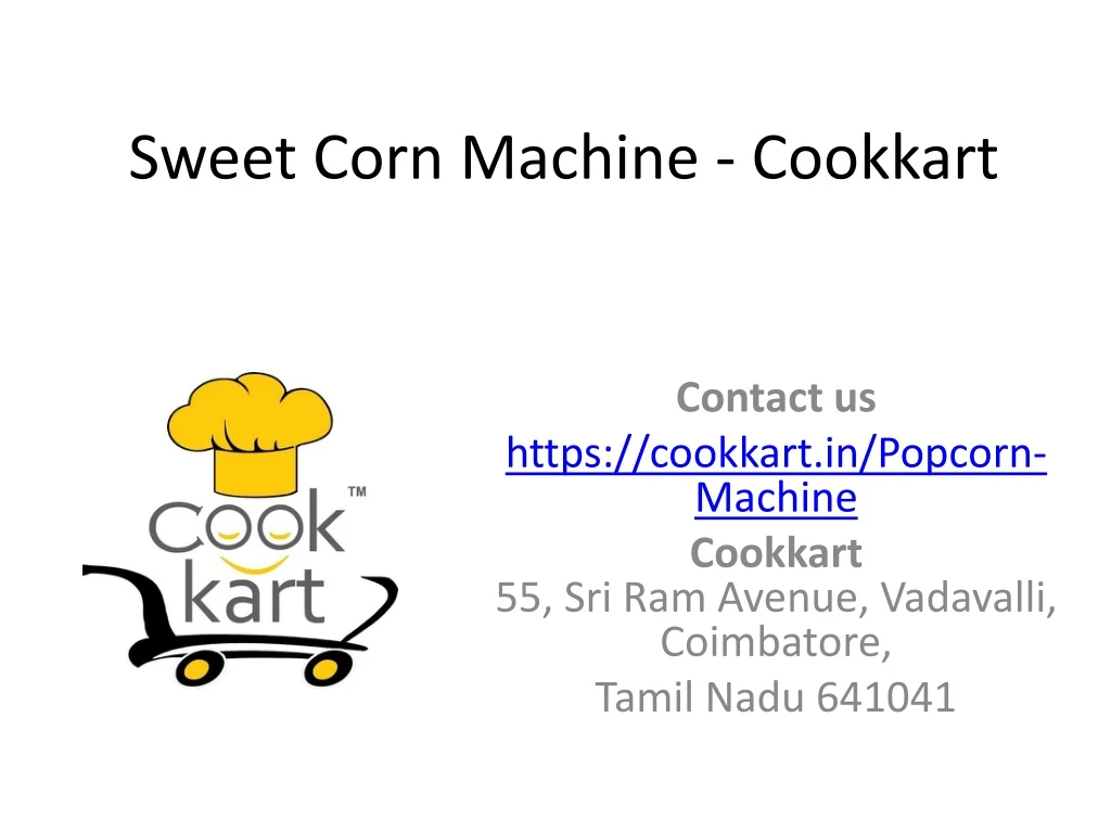 sweet corn machine cookkart