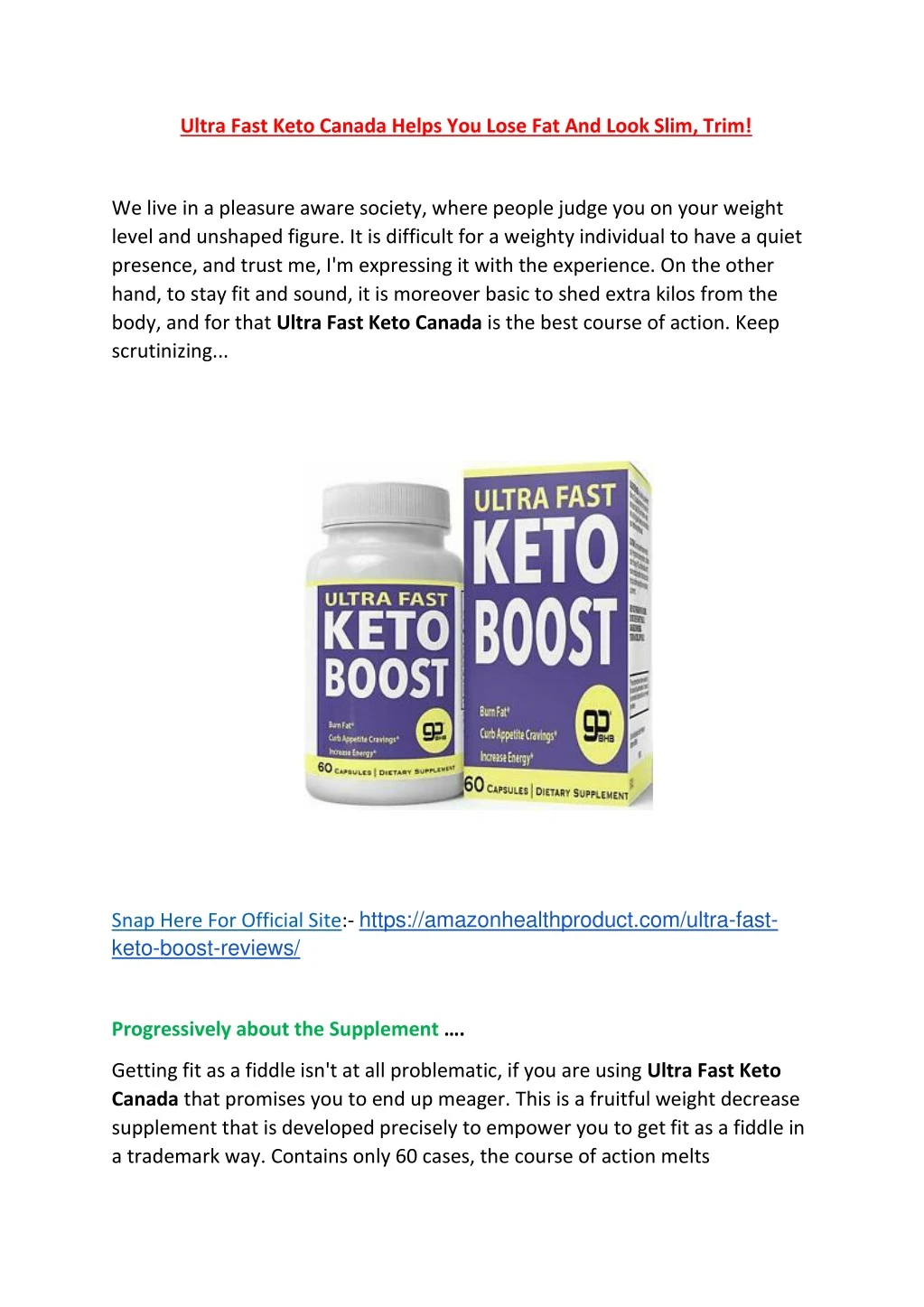 ultra fast keto canada helps you lose