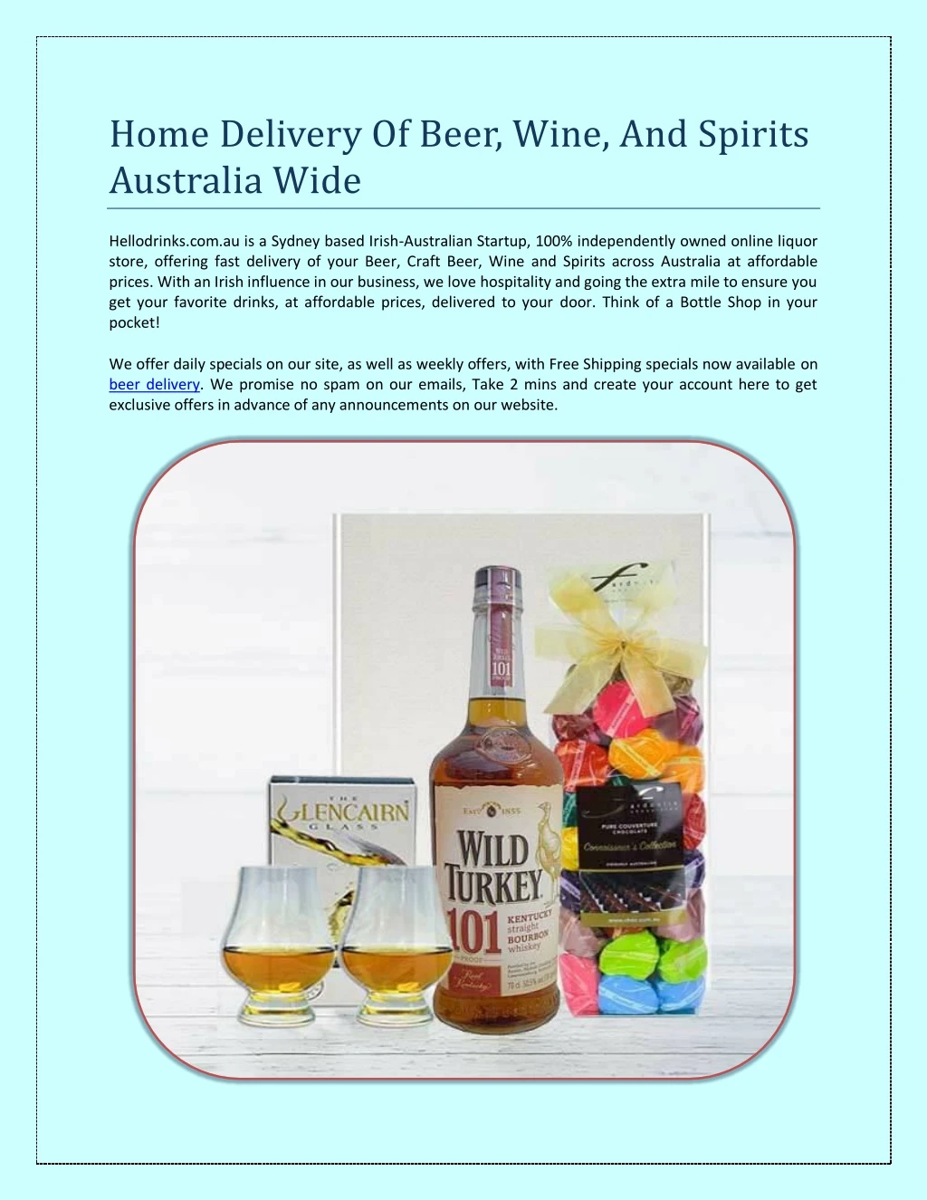 home delivery of beer wine and spirits australia