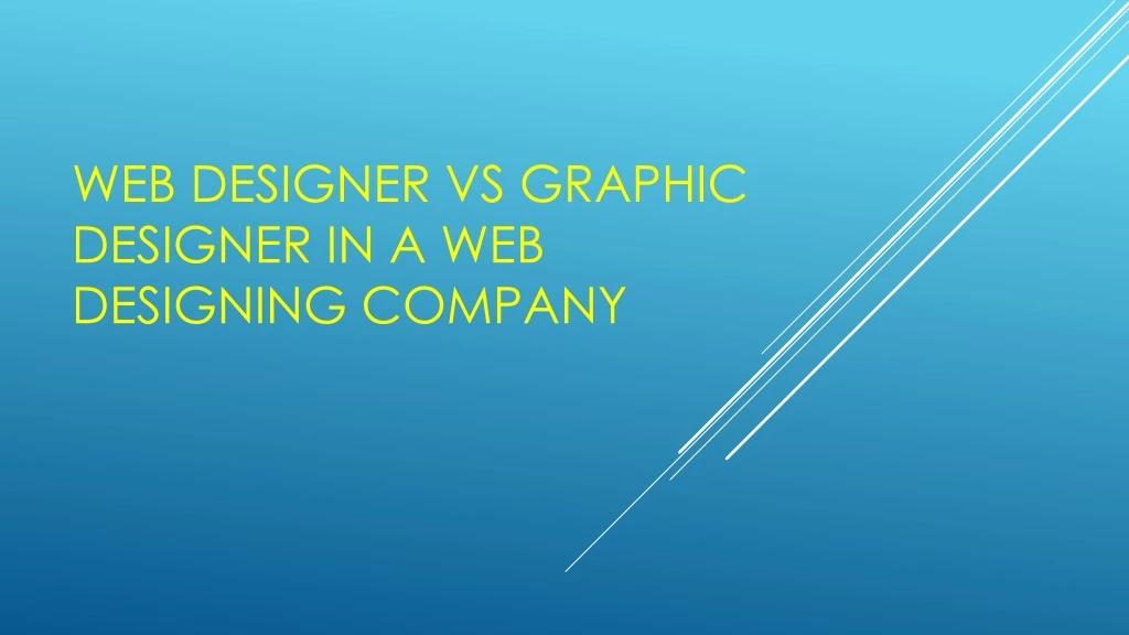 web designer vs graphic designer in a web designing company