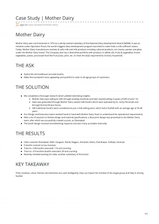 Case Study | Mother Dairy | Exhibition Design Agency - slide 1