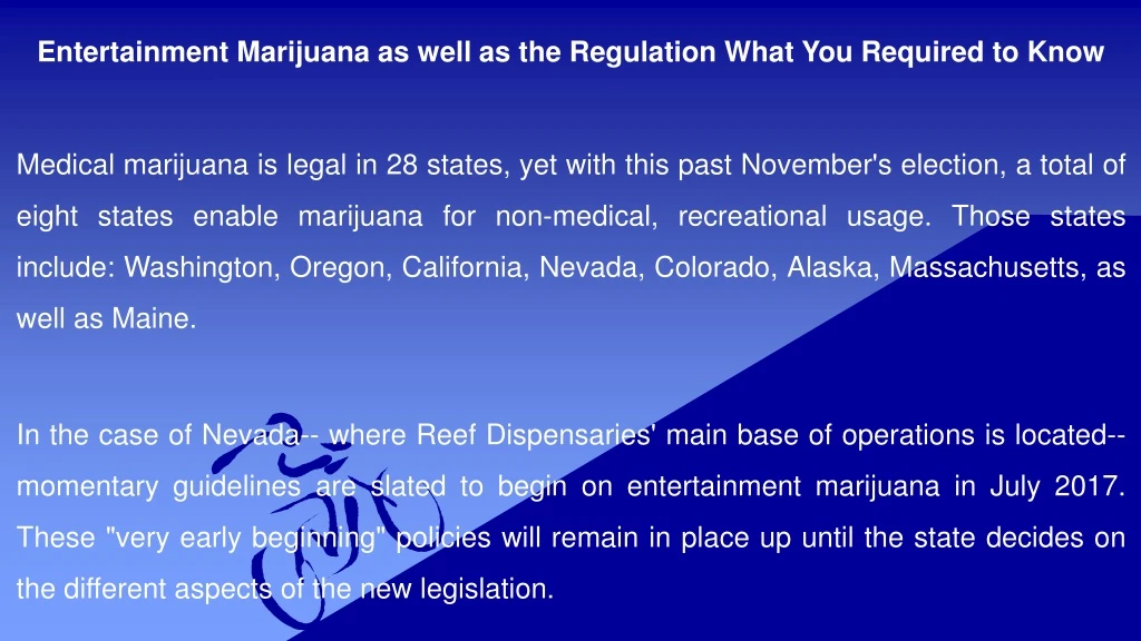 entertainment marijuana as well as the regulation what you required to know