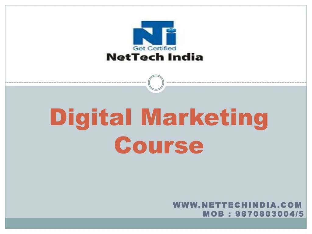 digital m arketing course