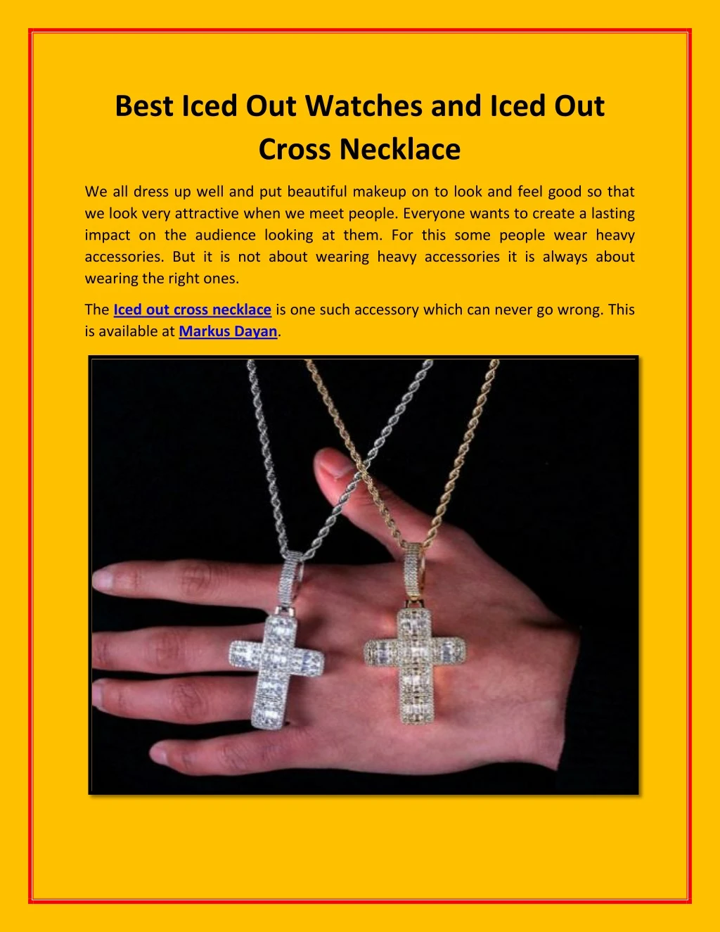 best iced out watches and iced out cross necklace