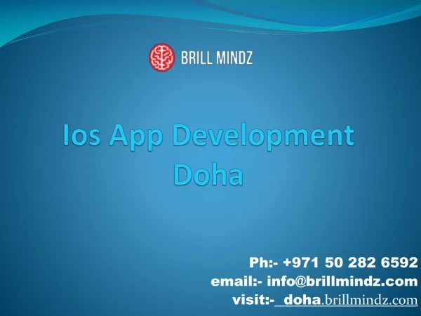 iOS Development Company Doha | Brillmindz