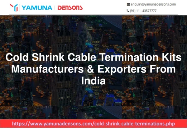 Cold Shrink Cable Termination Manufacturer