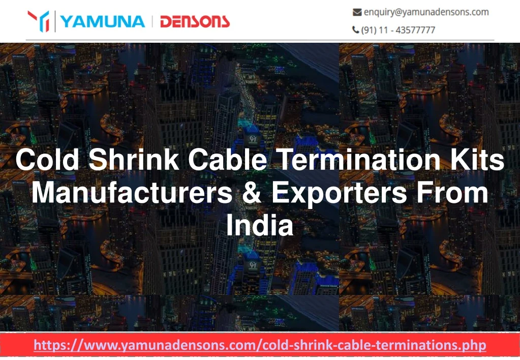cold shrink cable termination kits manufacturers