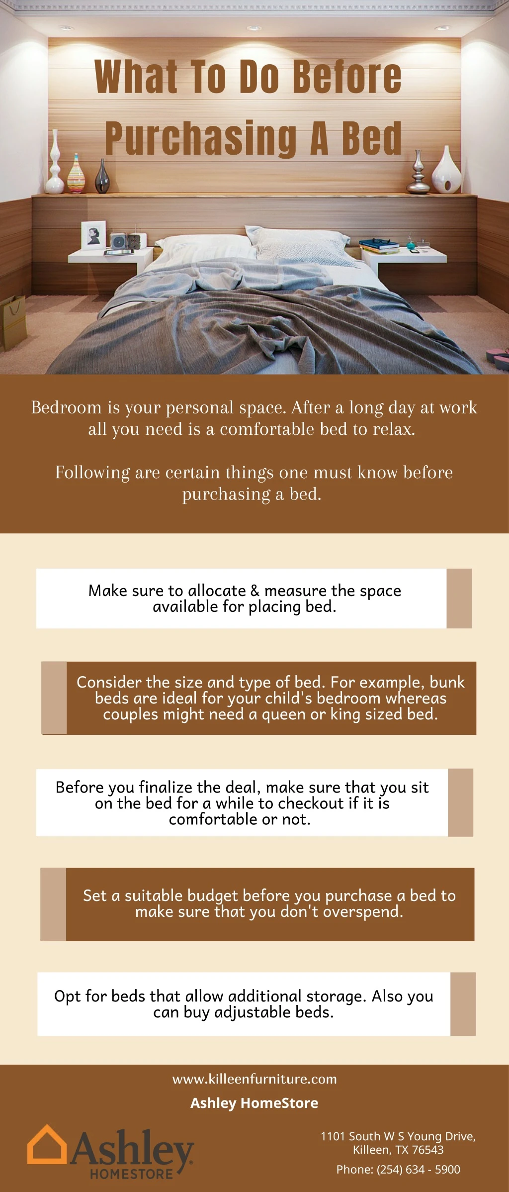 what to do before purchasing a bed