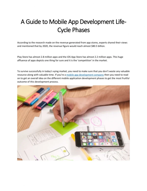 a guide to mobile app development life a guide