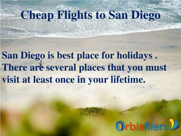 Cheap Flights to San Diego