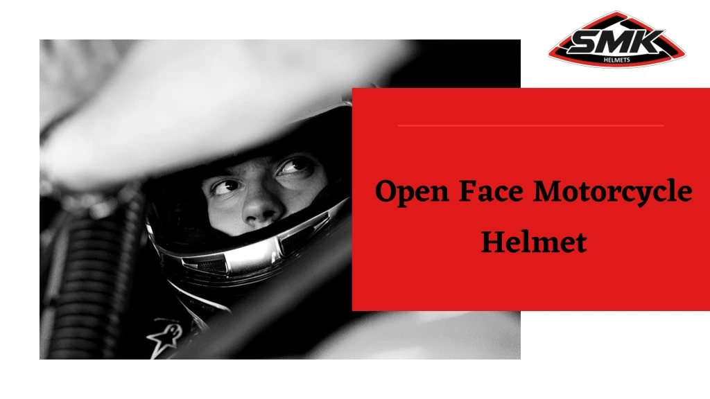 open face motorcycle helmet