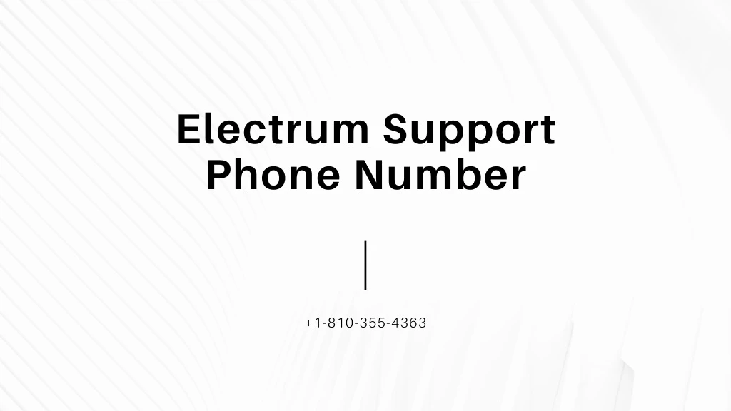 electrum support phone number