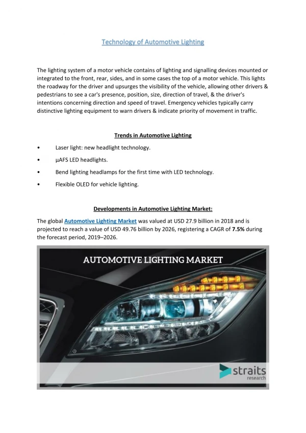 The Stuff About Automotive Lighting Market You Probably Hadn't Considered. And Really Should...