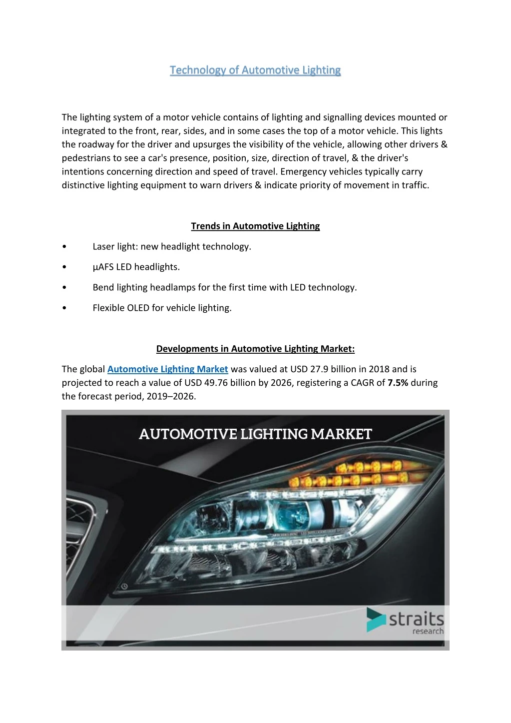 technology of automotive lighting