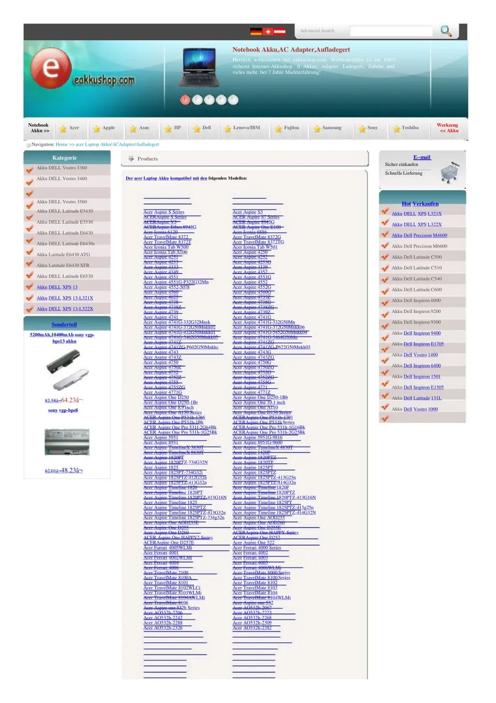advanced search notebook akku ac adapter