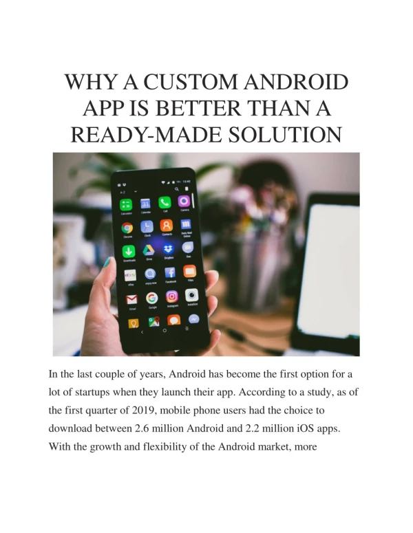 why a custom android app is better than a ready