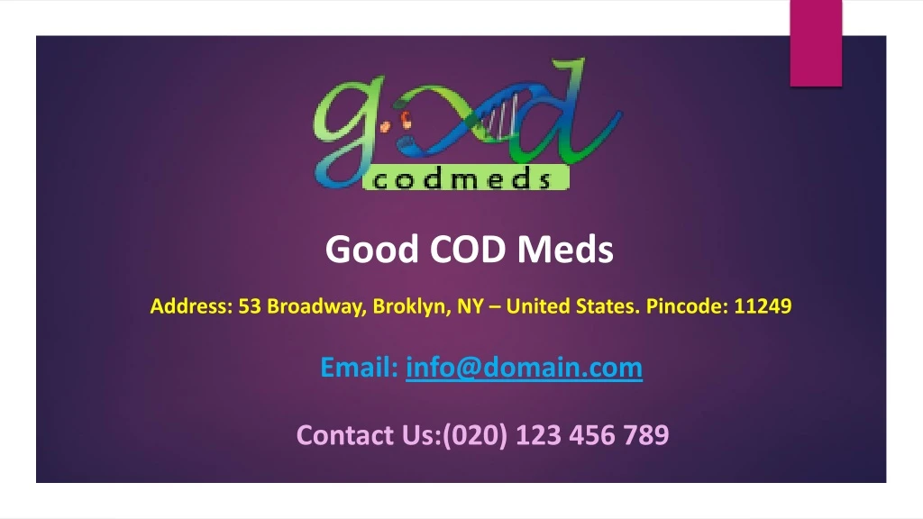 good cod meds