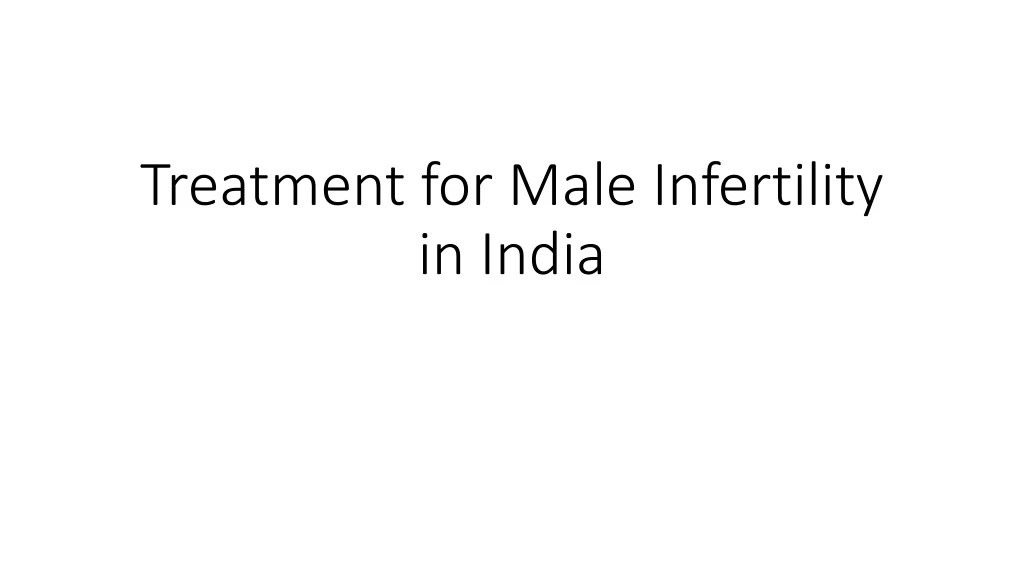 treatment for male infertility in india