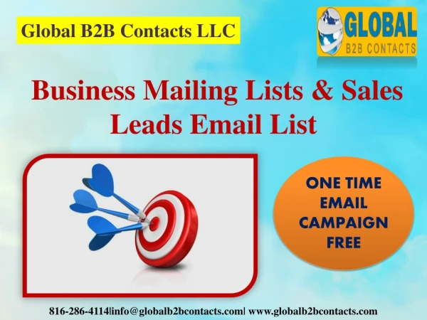 Business Mailing Lists & Sales Leads Email List